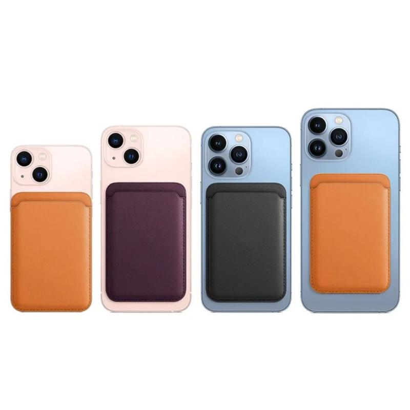 Custodia In Pelle Con Magsafe Per IPhone (16,15,14,13,12,11,X, Ecc.) - Vari Colori