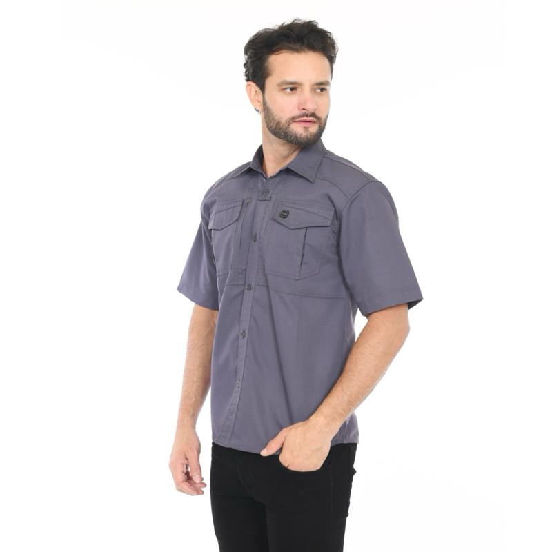 VICTO Kemeja V-Tac Lengan Pendek Workshirt