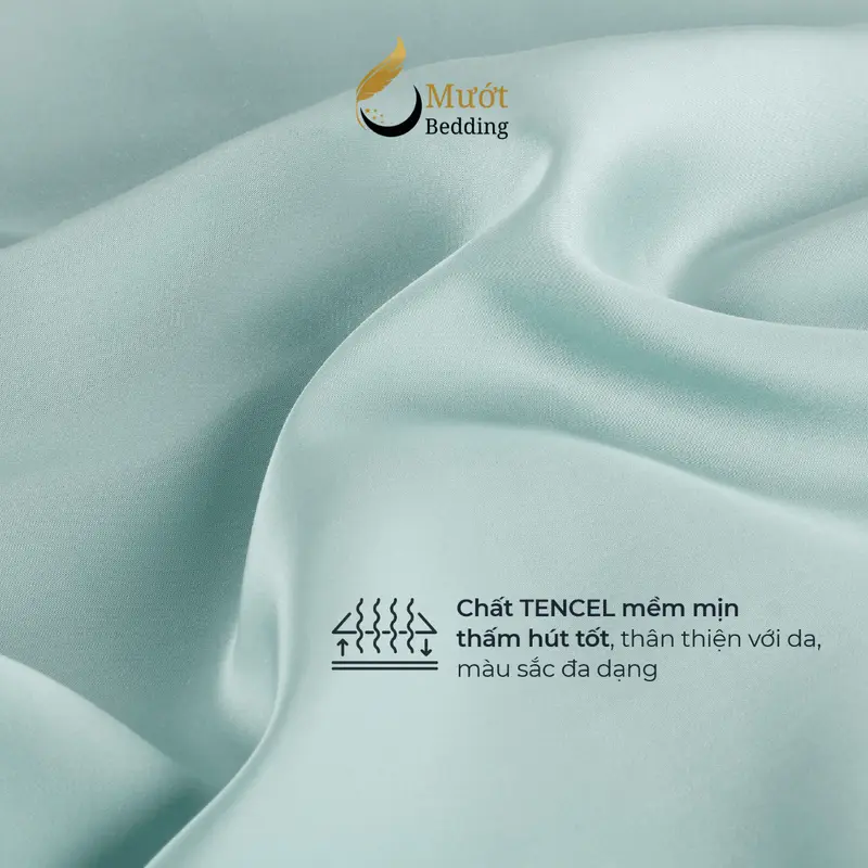 Vỏ gối Lụa Tencel 60s trơn màu 50x70 45x65 40x60 35x50cm Mướt Bedding, áo gối 100% Tencel 60s cao cấp đầy đủ size 1