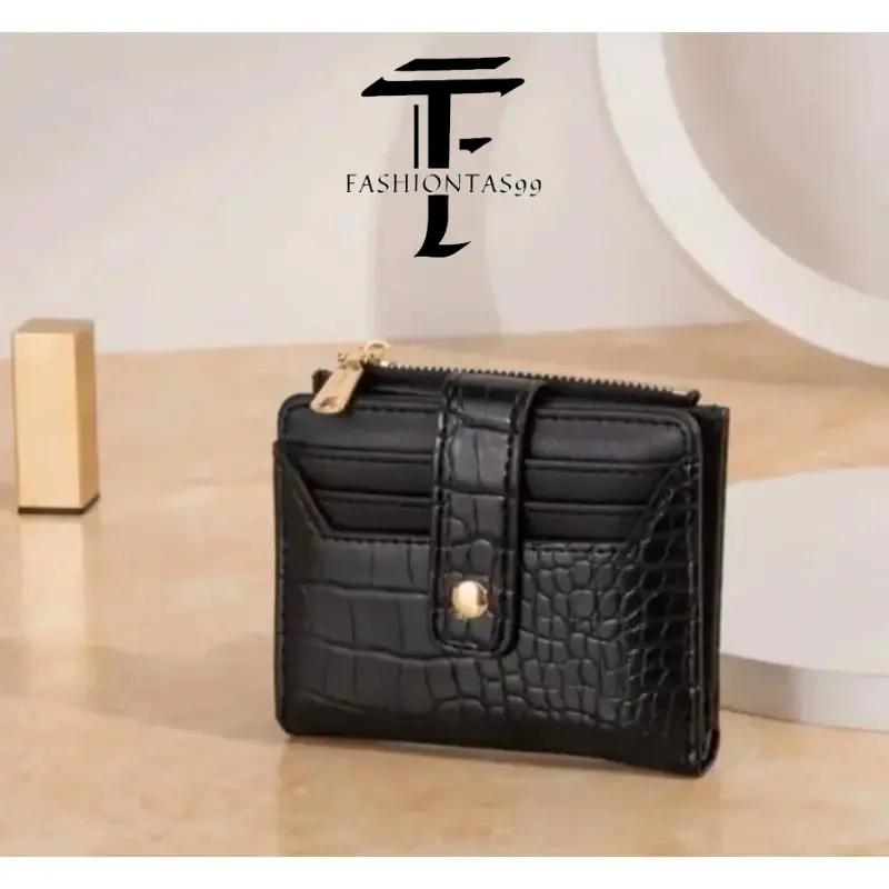 Dompet Mini Lipat Croco Biasa - Dompet Lipat Mini Terbaru Kulit Wanita 0