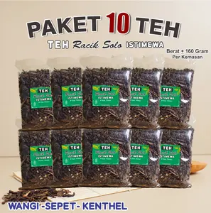 TEH RACIK SOLO ISTIMEWA kemasan 160 gram  (PAKET 10 bungkus) teh racikan solo - wangi sepet kentel - Teh racikan khas solo - teh racik solo