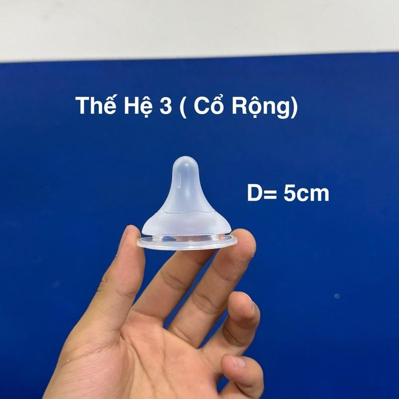 [DolPhinKid] Núm Ti Silicone Siêu Mềm Thế Hệ Mới Thay Thế Cho Bình Sữa Cổ Rộng – Cho Bé Từ 0 Đến Trên 12 Tháng