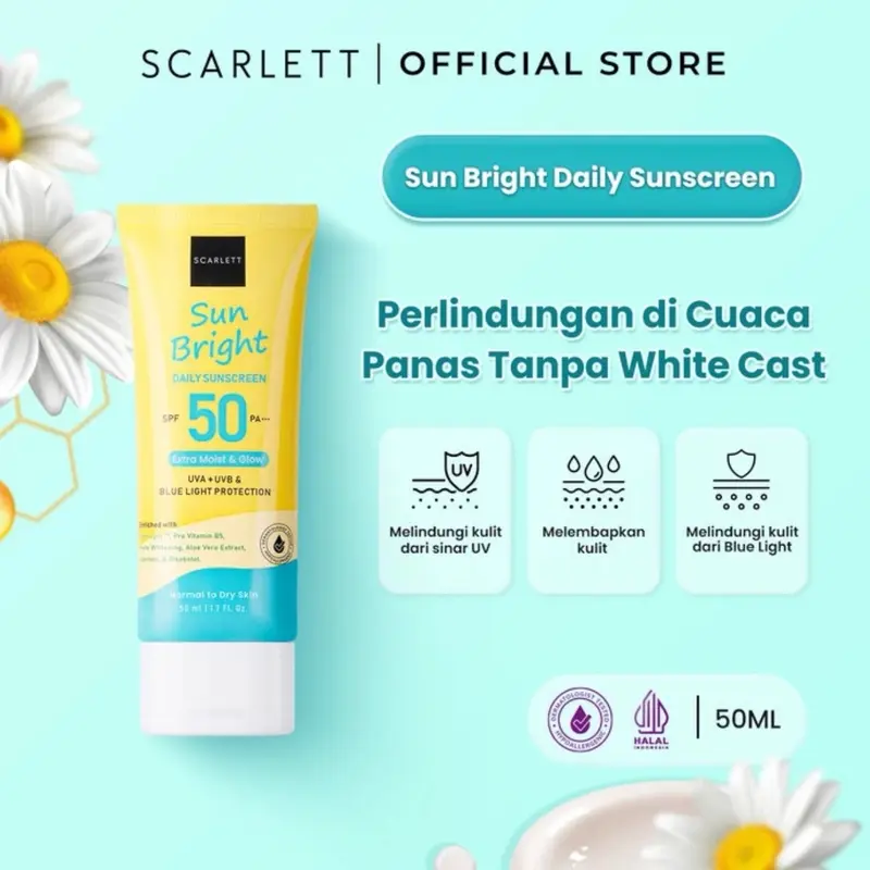 Scarlett whitening sun bright sunscreen spf pa 50+++ 0
