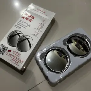 2 Buah Kaca Spion Belakang Tahan Air, Kaca Spion Titik Buta yang Dapat Disesuaikan dan Dapat Dilihat Penuh untuk Mobil, Kaca Spion Cembung Bulat Otomatis, Kaca Spion Belakang Mobil