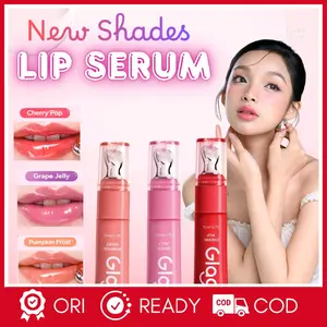 NEW SHADES Lip Serum Cherry Pop , Pumpkin Frost Grapes Jelly  Brightening 3in1 Non-Sticky Lip Serum G2g Melembabkan & Mencerahkan Bibir Gelap Lip Serum Tretment Lip Tint Warna Natural  Glowing TeridirinBerry Soda Peach Pie Pearl Sparkle Starawberry Glaze