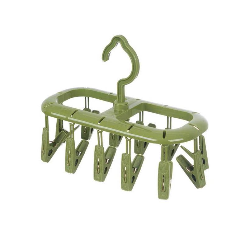 Móc elip chùm chữ nhật 12 kẹp nhựa VIỆT NHẬT 2803 phơi vớ, đồ lót, quần áo bé - móc chùm phơi quần áo