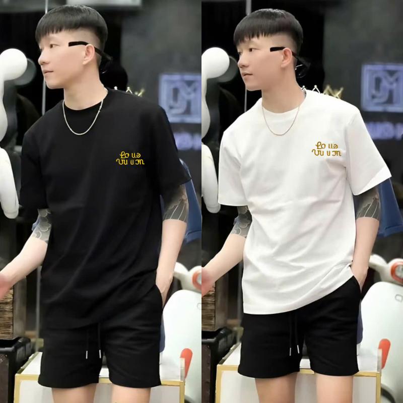 Áo thun nam thêu họa tiết ( có tem vàng sau áo ),  thêu sau lưng áo, mẫu áo trẻ trung thời trang trang boy phố hiện đại