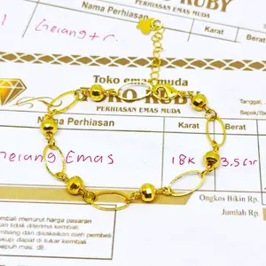 [PROMO] Gelang Nuri Biji Lada Perhiasan Cantik Emas Muda Asli Anti Luntur