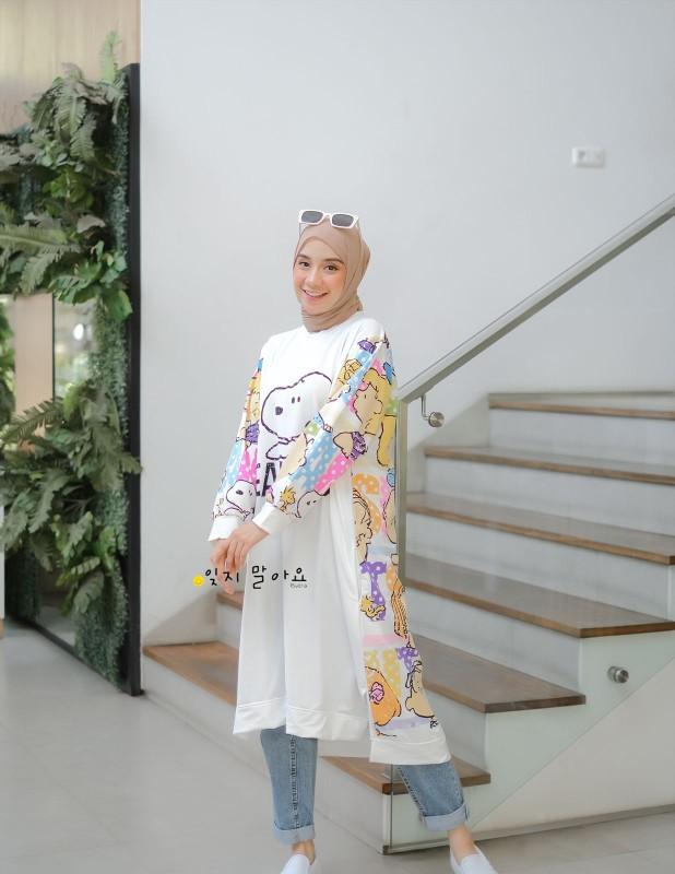 Product Introduction of Kaos Tunik/Midie babyterry FRIENDS LD 128cm Panjang 105/110cm by rivera 2