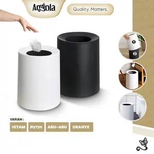 ANGOLA Tempat Sampah Bulat E100 Trash Bin / Tong Sampah Plastik Minimalis Ruang Tamu/Dapur/Toilet