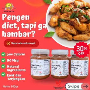 Lemonkoe Bumbu Marinasi Kering Rendah Kalori Healthy Dry Rub cocok untuk diet makanan sehat murah enak Ayam Masakan Steak Bbq