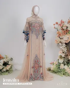 READY STOCK - Jennaira Champagne Turkuish Exclusive Dress SIZE MBby annurlabel.id