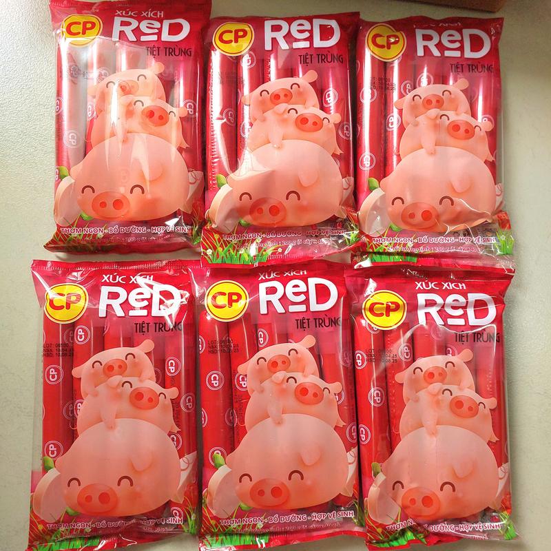  Combo 6 gói Xúc Xích Tiệt Trùng Heo CP Cây Lớn CP  mỗi gói 200g  - Sản phẩm chất lượng cao từ CP 