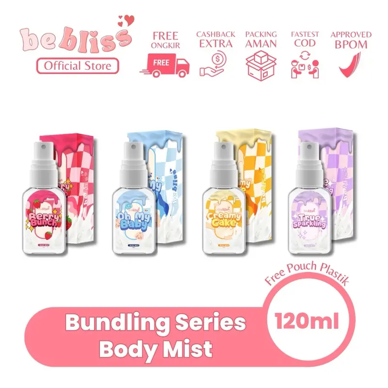 [AGEN JATIM] (Bundle) Get 4 Pcs Parfum BEBLISS Body Mist Perfume 120 ml @30ml BPOM Bodymist Cewek Creamy Wangi Elegant 1