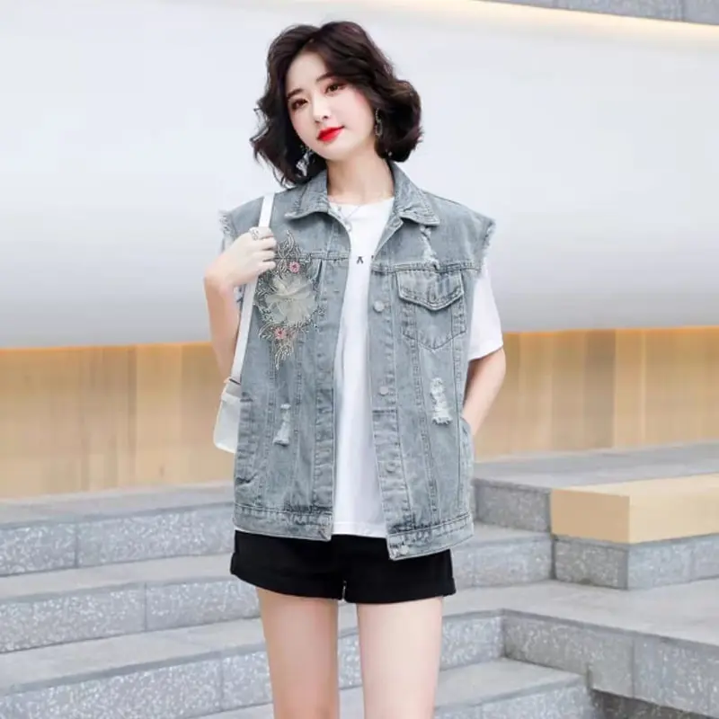 Vaoutfit Vega Vest jeans Atasan wanita 1
