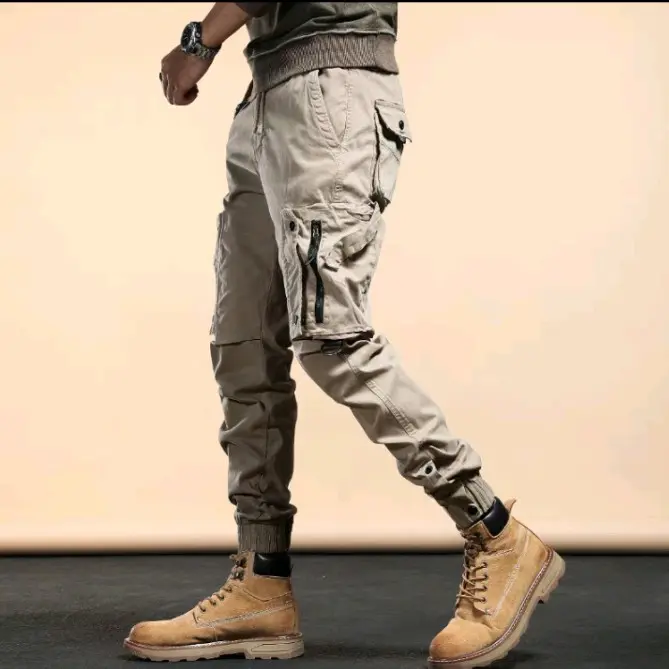 Celana Panjang Jogger Cargo Stretch Pria Wanita Slim Fit Joggerpants Outdoor Sporty 3