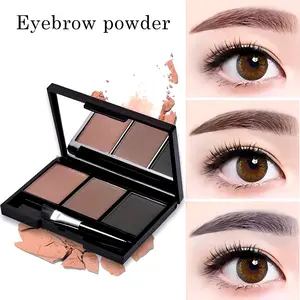 LM Eyebrow Powder Bedak Alis Kosmetik Mata Alis Eyebrow 3 in 1 Eyebrow Powder