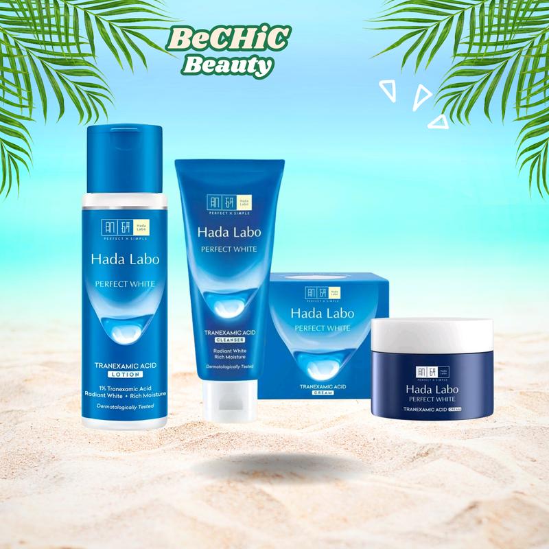 Sữa rửa mặt 80g + Dung dịch 170ml + kem dưỡng 50g bộ sản phẩm dưỡng trắng da Hada Labo Perfect White