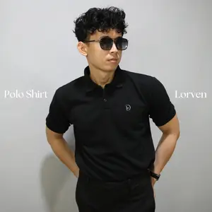 MENDIFF - Lorven Knit Differ Polo Shirt Black Premium