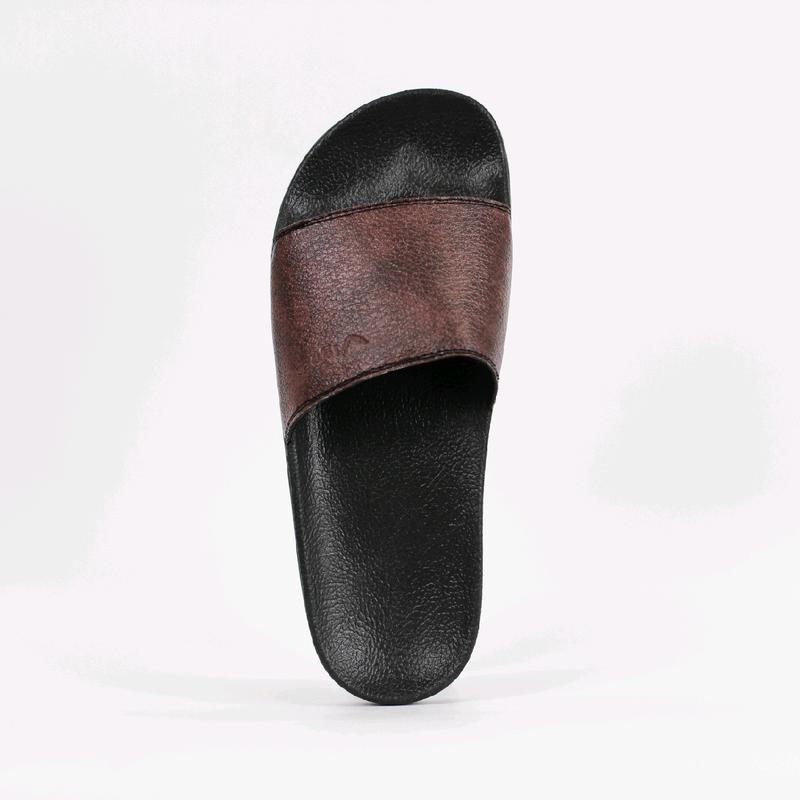 Vignes Sandal Slop Slip On Slide Unisex - Ivy Pattern Brown 2