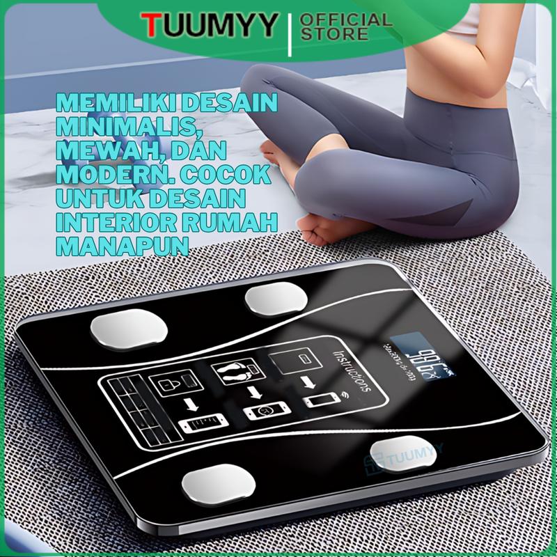 [COD] SMART SCALE TIMBANGAN BERAT BADAN DIGITAL KESEHATAN ALAT UKUR KADAR LEMAK SMART BODY FAT TM-LY2626 5