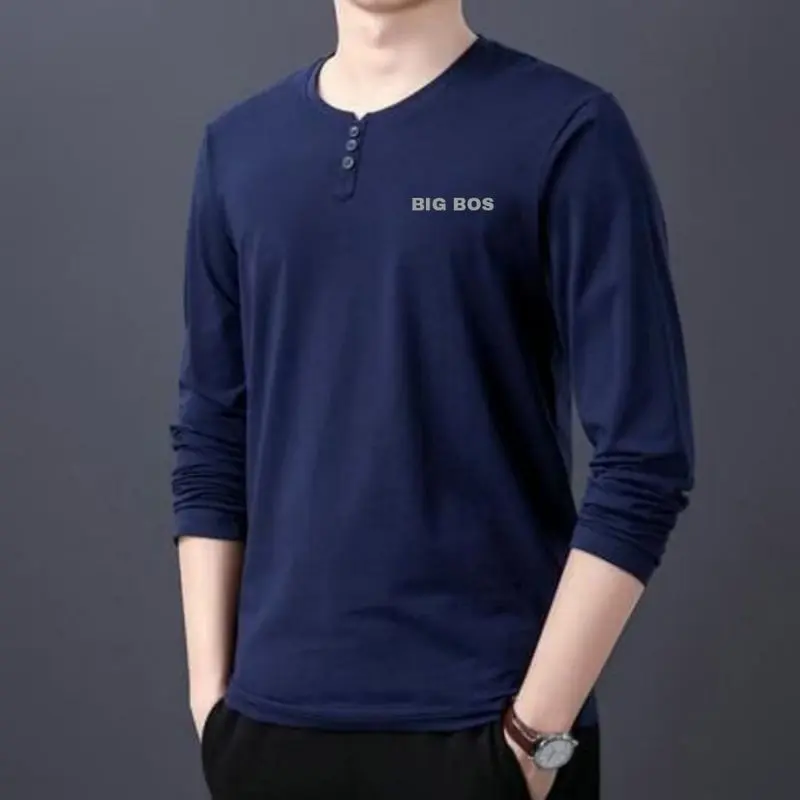 Kaos Kancing Pria BIG BOS / Atasan Pria Kaos Krah Kancing Distro Lengan Panjang / Pakaian Pria Bahan Catton Adem Terbaru 4