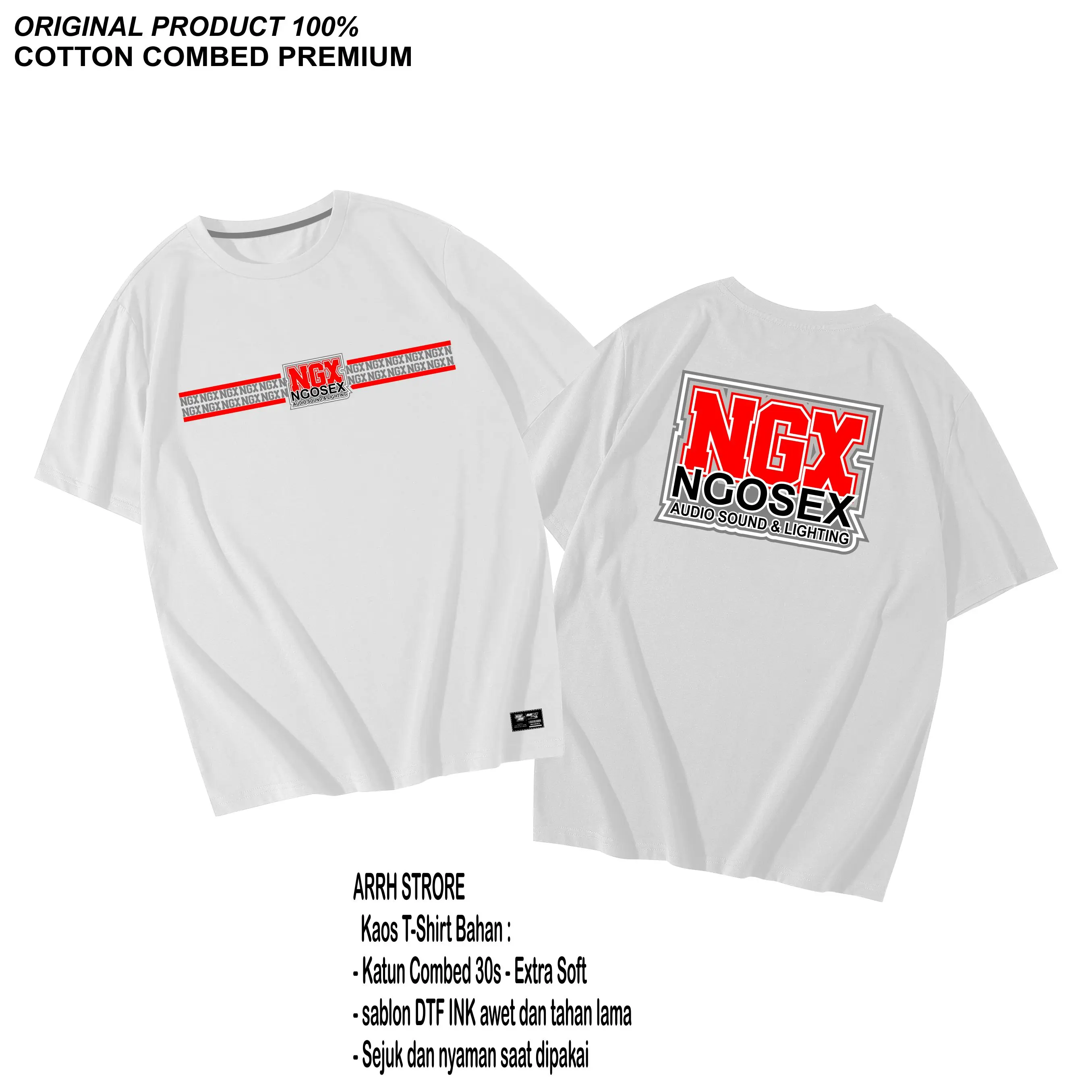 Kaos NGX AUDIO SOUND SYSTEM NGOSEX cotton combed