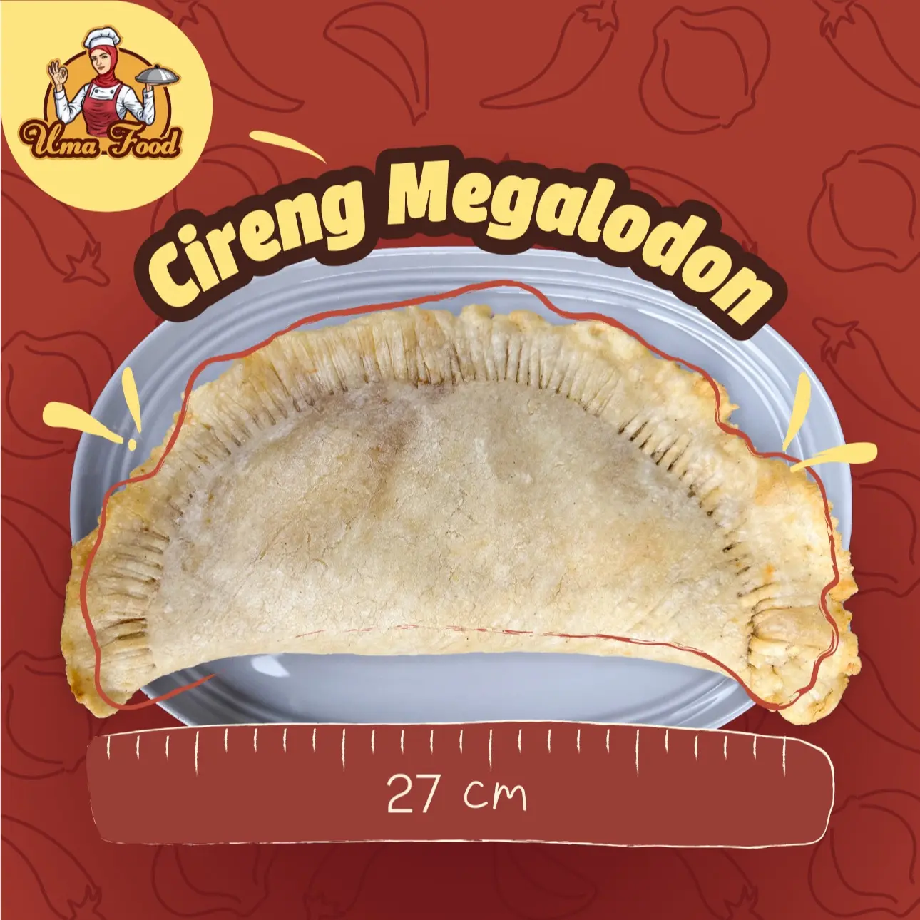PROMO!!! CIRENG MEGALODON UMAFOOD ISI AYAM PEDAS/JANDO PEDAS/USUS PEDAS/ATI PEDAS/KEJU/BAKSO PEDAS