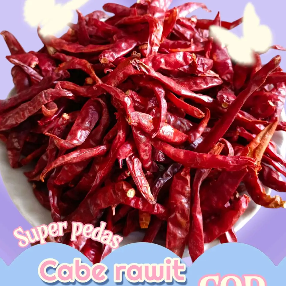 Setok ready ( 1.KG ) CABE RAWIT TEJA KERING KUALITAS SUPER PEDAS TANPA TANGKAI