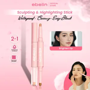 EBELIN - Highlighting All In One Stick 2in1 Waterproof Highlighter & Contouring Tampil Makin Berdimensi Makeup Praktis Tahan Lama & Waterproof