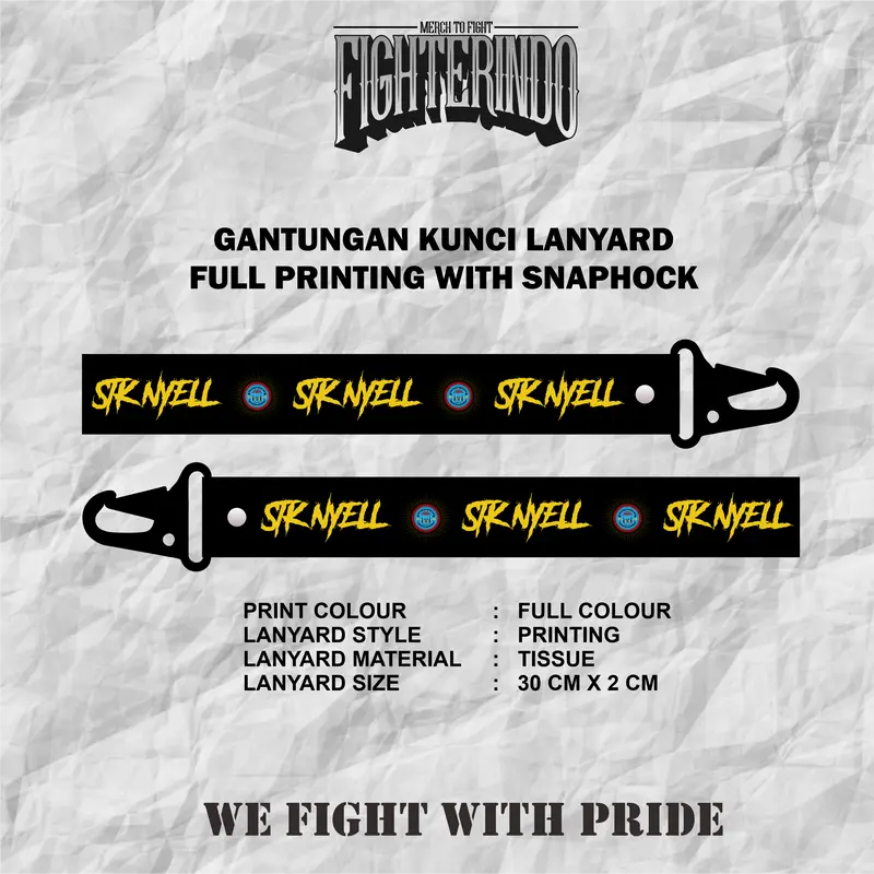 KEYCHAN PSHW GANTUNGAN KUNCI WINONGO 1903 LANYARD PRINTING SNAPHOCK STK NYELL 2
