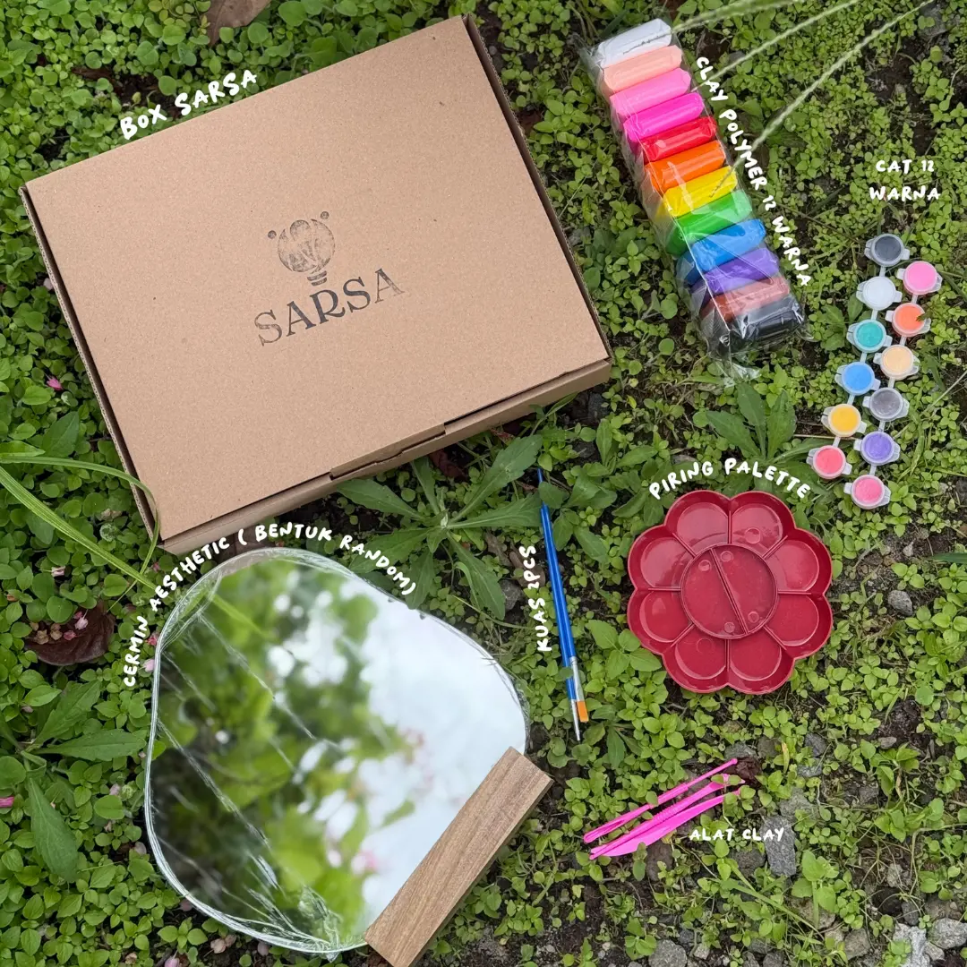 PAKET 3D CERMIN - LUKIS + CLAY POLIMER (With exclusive box)