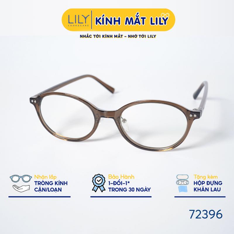 72396 - Gọng kính mắt Oval nam nữ LILYEYEWEAR chất liệu nhựa cao cấp chắc chắn kiểu dáng hiện đại màu sắc thời trang