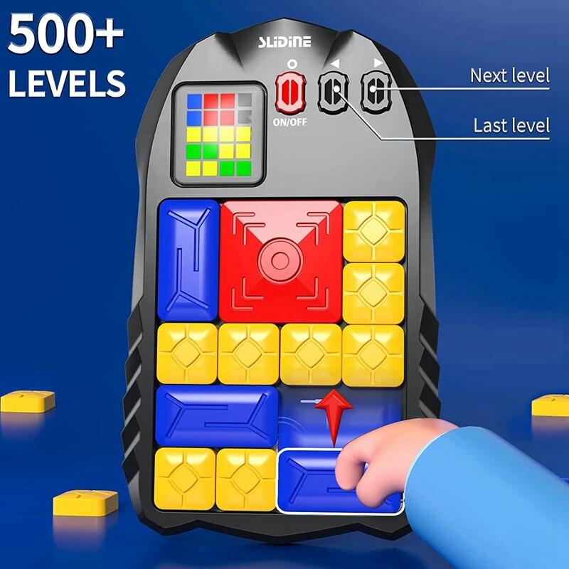 Product Introduction of Super Slide Games, Build-in 500 Level Challenges Brain Teaser Puzzles Educational Learning Toys Kids Birthday Gifts 9