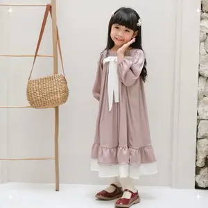 [TERBARU] DRESS TIMELESS Anak Perempuan Lengan Panjang (3-9TAHUN)  Gamis Lebaran Muslim