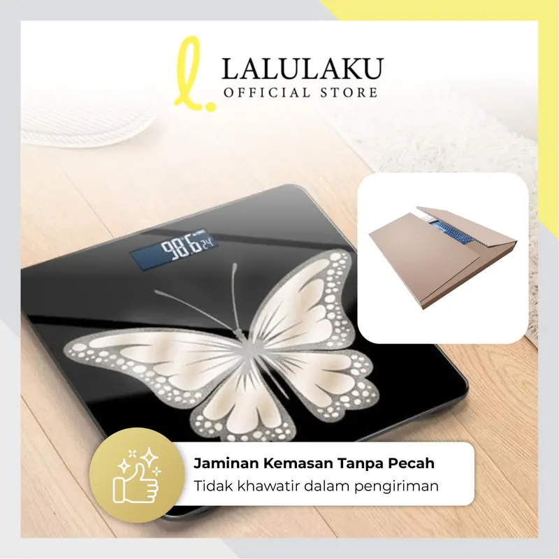 Lalulaku Timbangan Badan Kupu Kupu Digital Body Scale Kamar Mandi 7