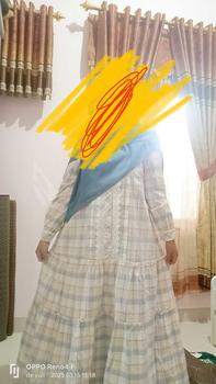 Product Review of MOZHASHAFURA. Cloth - KIARA DRESS Bahan Katun Kotak Triset Doby Halus Lembut Gamis Muslim Basic Casual Kancing Busui Wudhu Friendly Variasi Renda Bordir Mewah from n**4 0