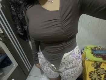 Product Review of Hana Fashion - Summer Top/Crop Top Long Sleeve Wanita/ Kaos Panjang Kerut - TS611 Atasan Basic from 𝙿**𝚊 1