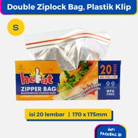 Gambar HEBAT Ziplock Bag Plastik Klip Makanan Double Zip Food Grade BPA Free Freezer Microwave Safe, 3 Ukuran dari Packbag trashbag Kota Tangerang 1 Tokopedia