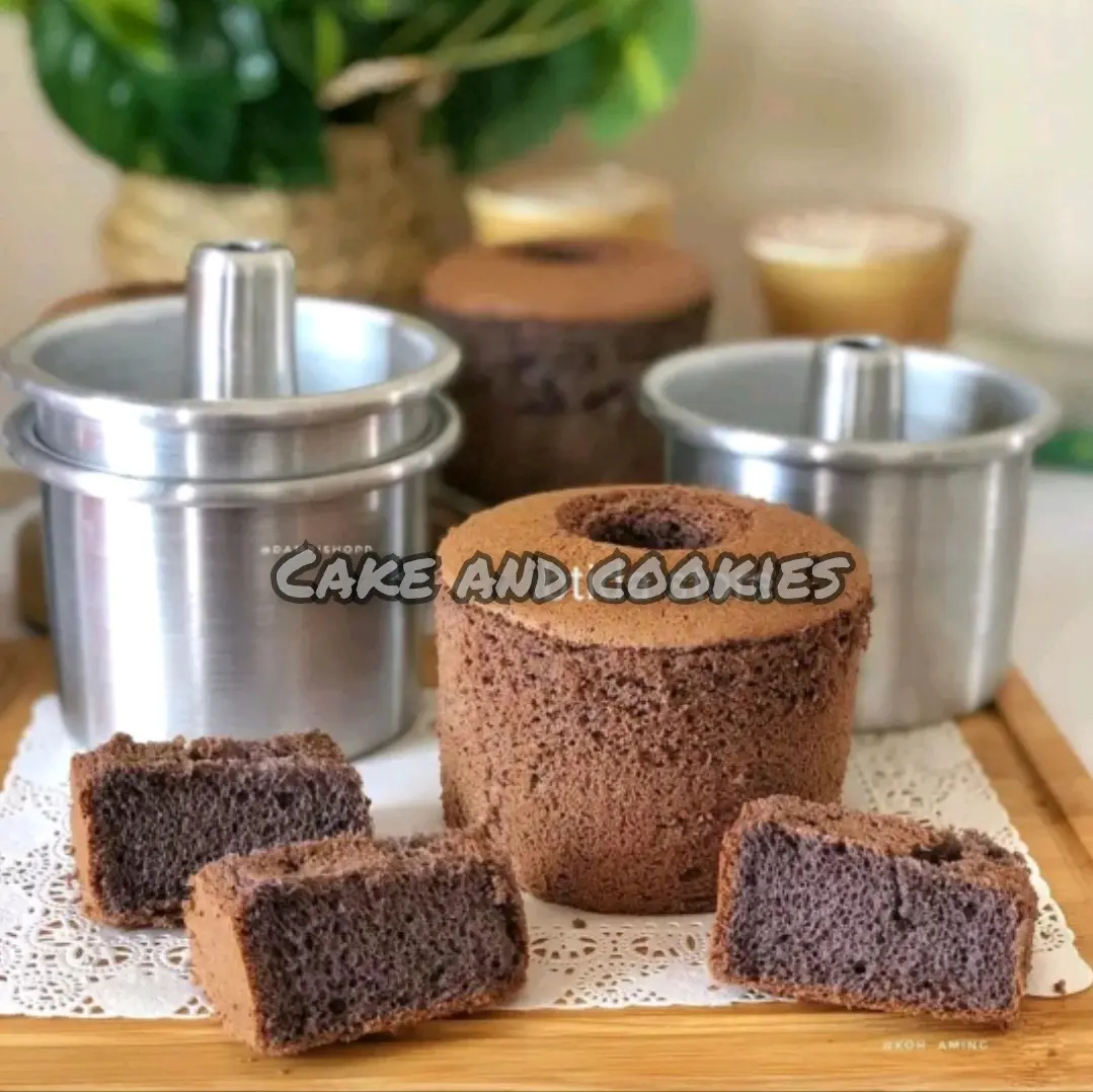 Loyang Kue Chiffon Mini Lurus Uk 8cm - 10cm Tinggi 8cm Cetakan bolu chiffon Kitchenware