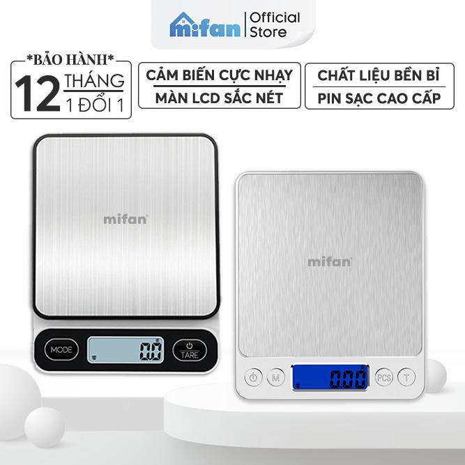 Cân Điện Tử Mini Cân Tiểu Ly Nhà Bếp Cao Cấp 2024 MIFAN 0.01g - 10kg - Nhỏ Gọn, Siêu Chính Xác, Thép Không Gỉ, Màn LCD