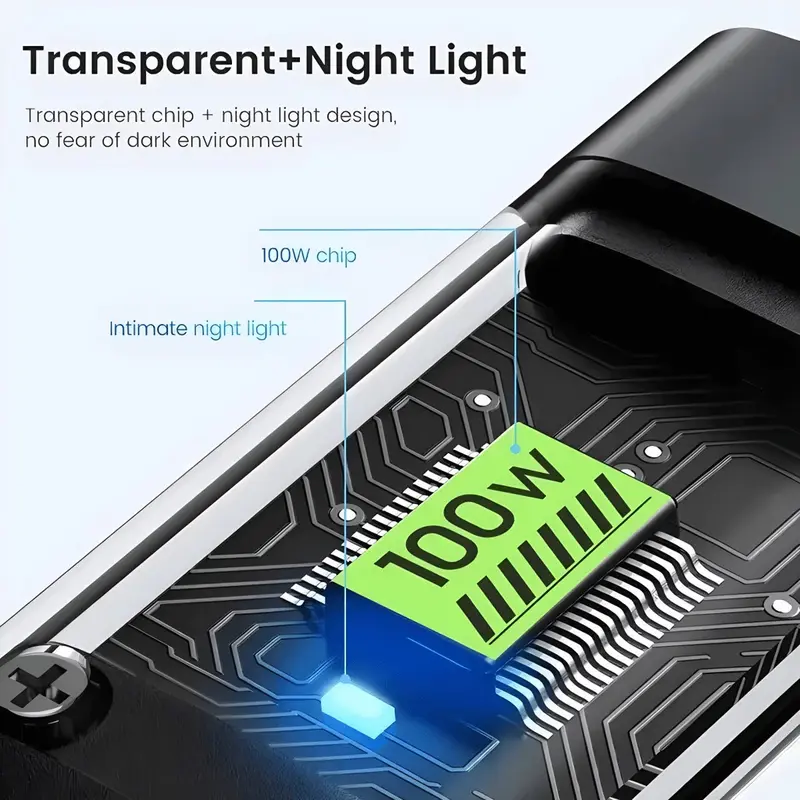 Kabel Data 3 IN 1 100W Fast Charging Cable Lightning Type C USB Micro For iPhone 15 Samsung Xiaomi OPPO VIVO Pilot Lamp Digital Screen Charger 5