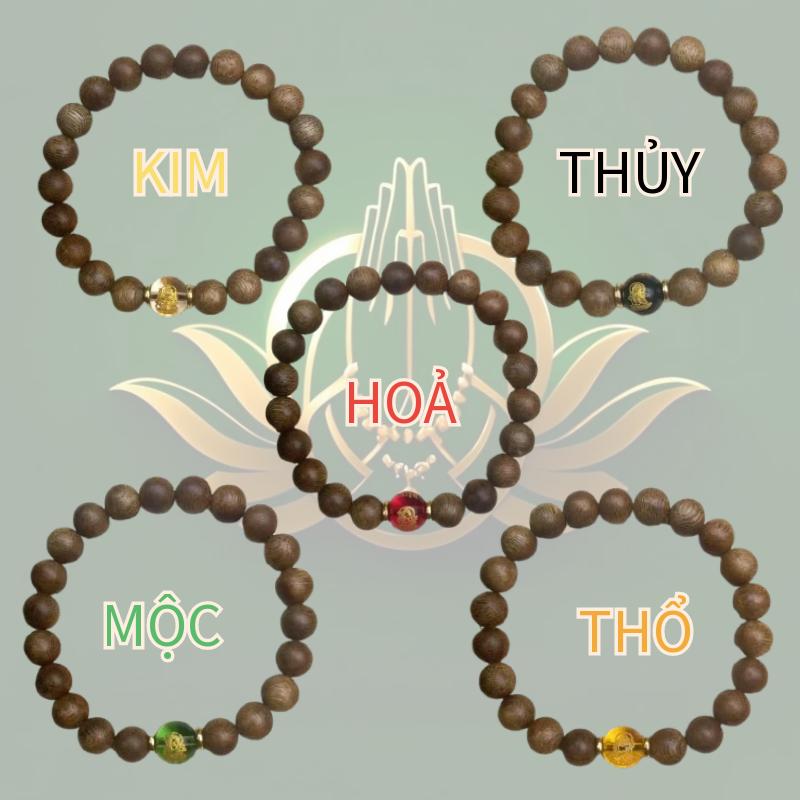  Vòng Tay Ngũ Hành Trầm Hương Tự Nhiên Cân Bằng Ngũ Hành Mang Lại Tài Lộc Và An Toàn Thích Hợp Làm Quà Tặng Vòng Tay Ngũ Hành Cặp Đôi 