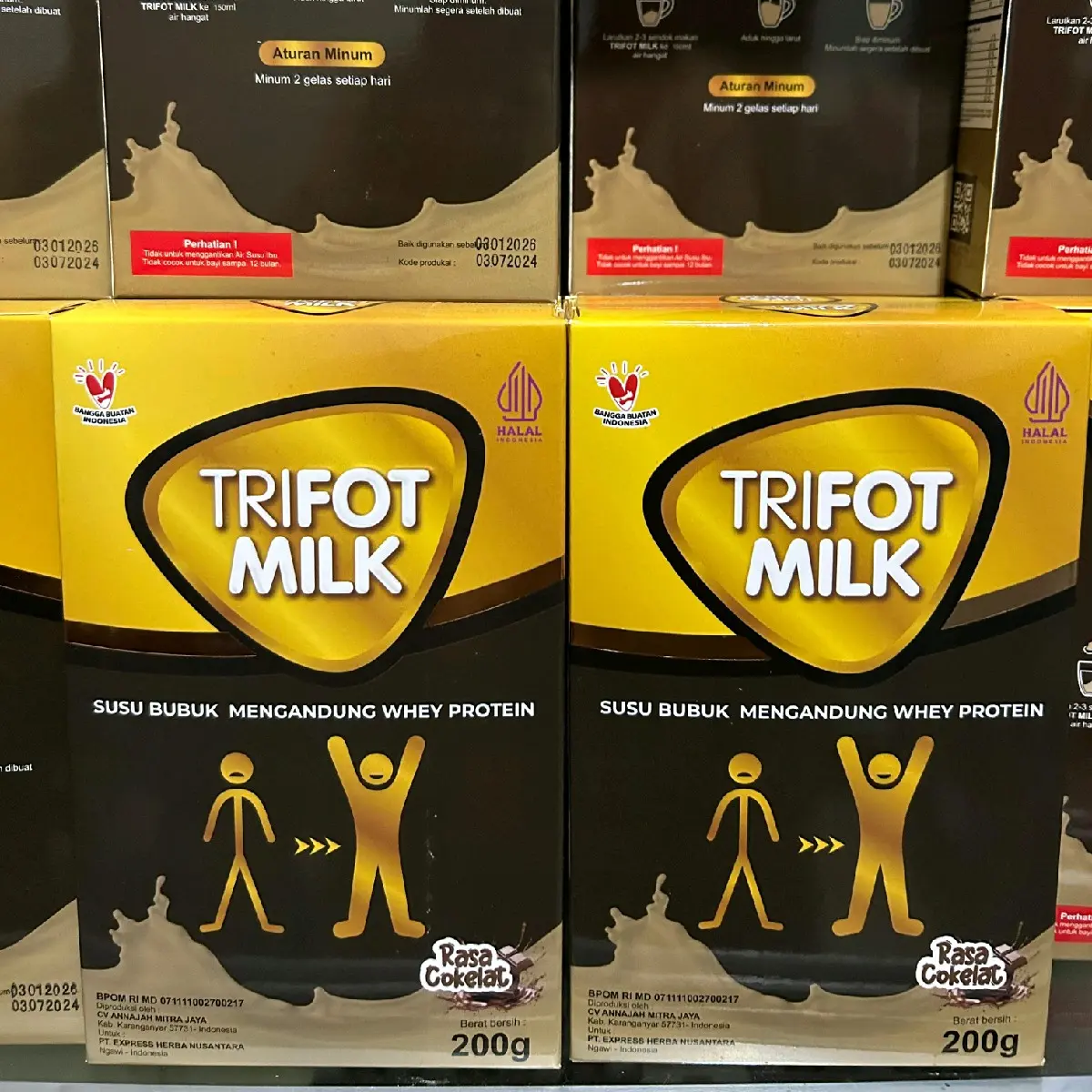 4 BOX TRIFOT MILK SUSU TINGGI PROTEIN  BPOM HALAL Bubuk Dairy berat