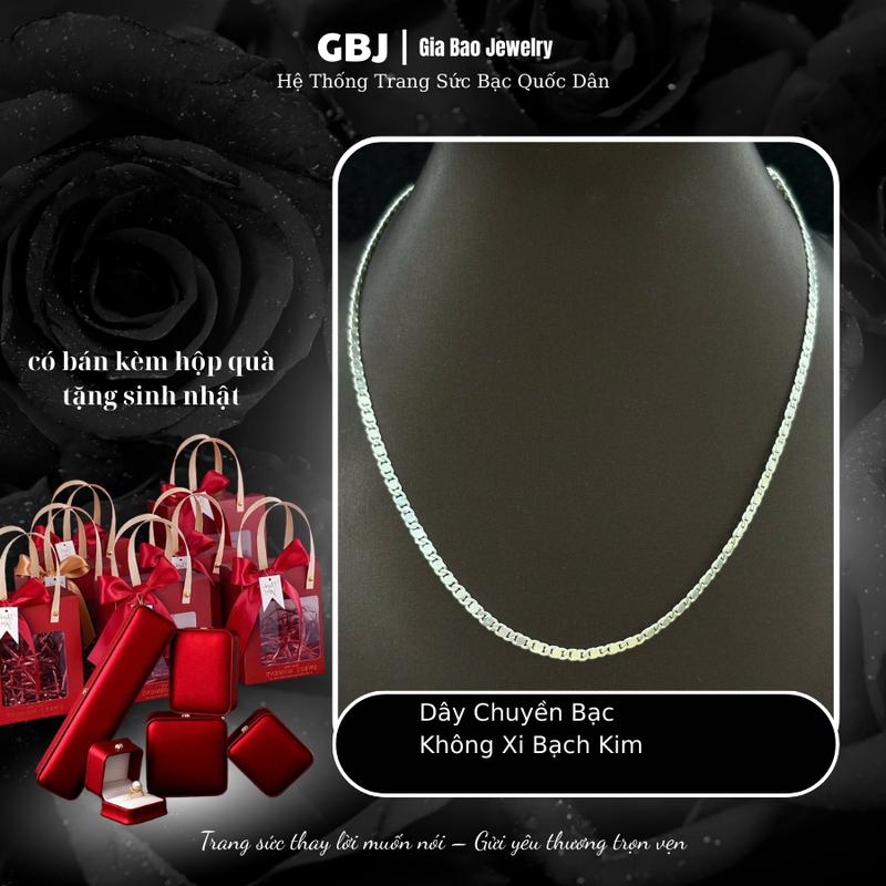 Dây Chuyền Mè Bạc Xinh Xắn Cho Bé Trai Bé Gái 1c3 (3T6) KHÔNG XI GBJ1065