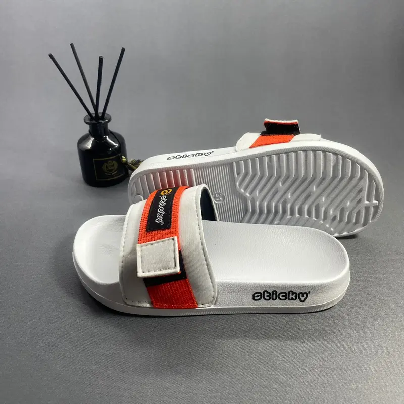 cowok Sandal slide anak sandal Slip ON Anak Dewasa Ukuran 26-43 Distro Premium Fashion Sendal Sandals & Flip Flops Synthetic rafathar selop Ujung Terbuka Tanpa Hak karet Rubber Ujung Bundar baim solobong 4