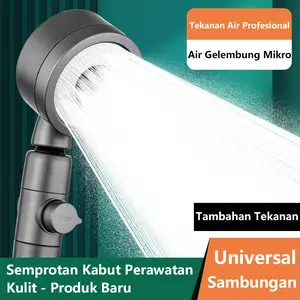 Pancuran Mandi 3 Mode Tekanan Tinggi Dapat Putar Sesuaikan