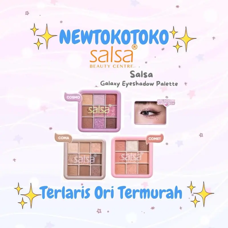 Salsa Galaxy Eyeshadow Pallete - Palet Pewarna Mata High Pigmented dengan Inspirasi Warna Galaxy untuk Tampilan Korean/Douyin Look yang Segar Sepanjang Hari