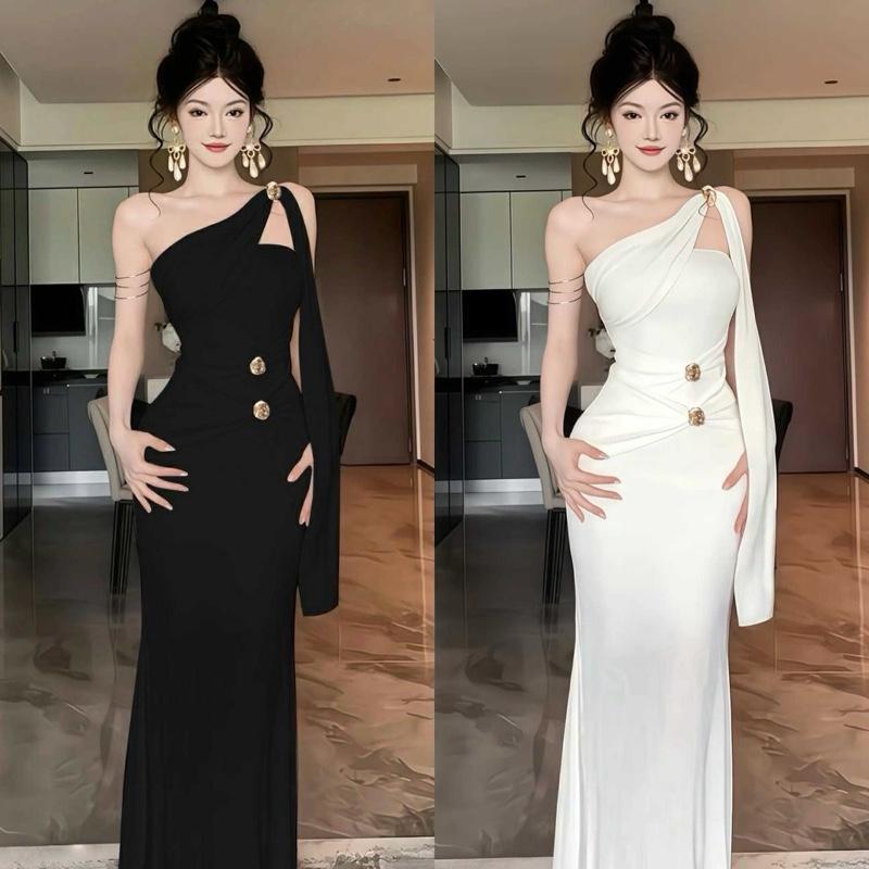 VÁY BODY V338 NHŨ HÀN CHÉO VAI KHUY / Đầm body thiết kế dự tiệc cao cấp sang chảnh  ( SIMIHOUSE )