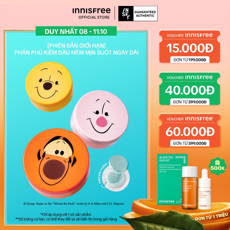 [PHIÊN BẢN DISNEY] Phấn phủ bột kiềm dầu, mịn lì lâu trôi INNISFREE No Sebum Mineral Powder 5g